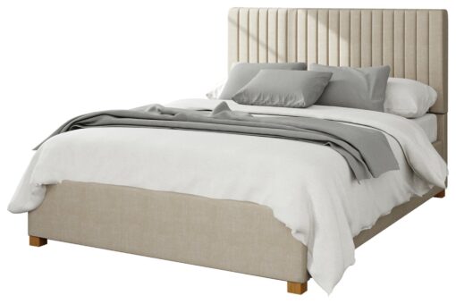 Aspire Grant Weave Kingsize Ottoman Bedframe - Cream