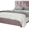 Aspire Hepburn Velvet Kingsize Ottoman Bedframe - Blush