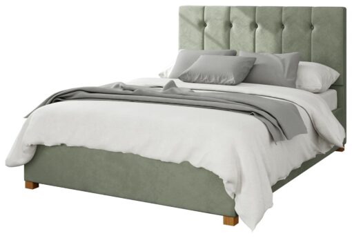 Aspire Hepburn Velvet Kingsize Ottoman Bedframe - Duck Egg