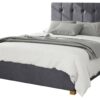 Aspire Hepburn Velvet Kingsize Ottoman Bedframe - Steel