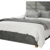 Aspire Kelly Linen Double Ottoman Bedframe - Granite