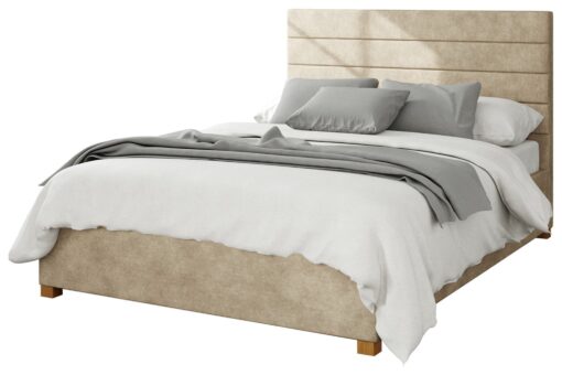 Aspire Kelly Linen Superking Ottoman Bedframe - Beige