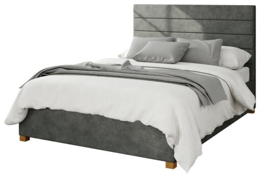 Aspire Kelly Linen Superking Ottoman Bedframe - Granite