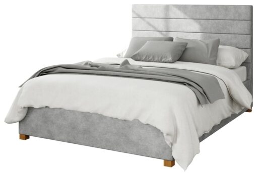 Aspire Kelly Linen Superking Ottoman Bedframe - Silver