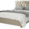 Aspire Olivier Linen Double Ottoman Bedframe - Natural