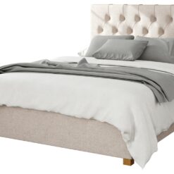 Aspire Olivier Twill Double Ottoman Bedframe - Natural