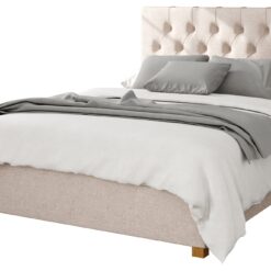 Aspire Olivier Twill Superking Ottoman Bedframe - Natural