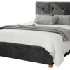 Aspire Presley Velvet Double Ottoman Bedframe - Black