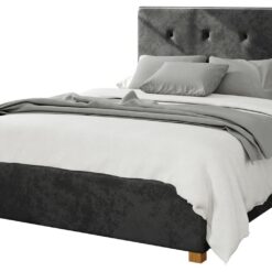 Aspire Presley Velvet Kingsize Ottoman Bedframe - Black