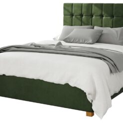 Aspire Sinatra Velvet Double Ottoman Bedframe - Forest Green