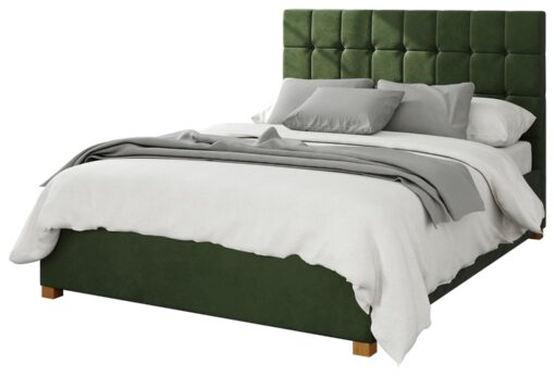 Aspire Sinatra Velvet Double Ottoman Bedframe - Forest Green