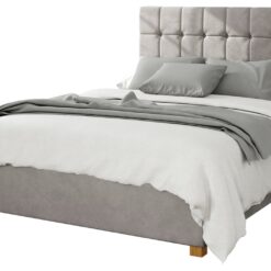 Aspire Sinatra Velvet Kingsize Ottoman Bedframe - Silver