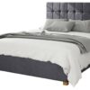 Aspire Sinatra Velvet Superking Ottoman Bedframe - Steel