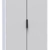 Bergen 2 Door Wardrobe - Grey & White