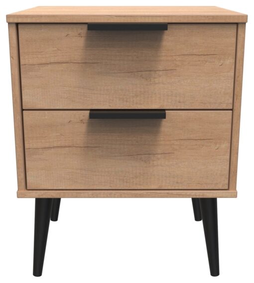 Bergen 2 Drawer Bedside Table - Oak Effect