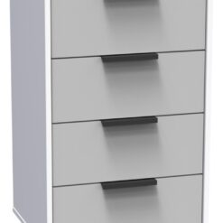 Bergen 5 Drawer Tallboy - Grey & White