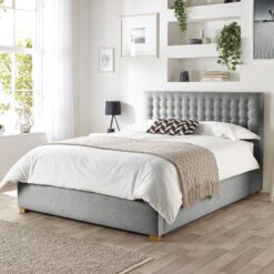 CL Opulence Twill Double Ottoman Bedframe - Grey