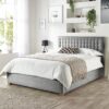 CL Opulence Twill Superking Ottoman Bedframe - Grey