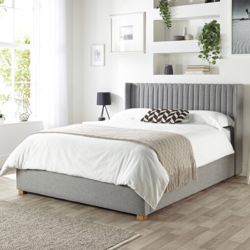 CL Soho Twill Kingsize Ottoman Bedframe - Grey