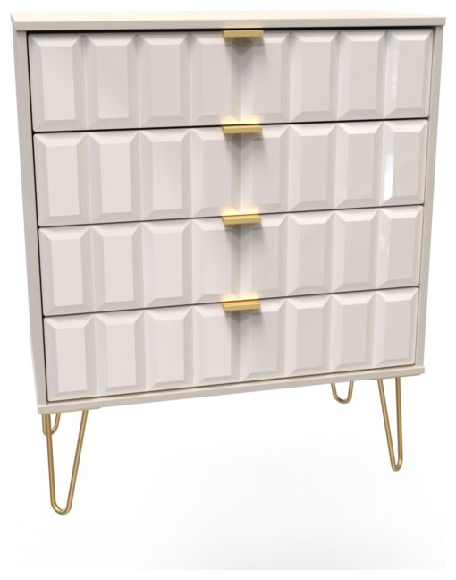 Calvello 4 Drawer Chest - Off White