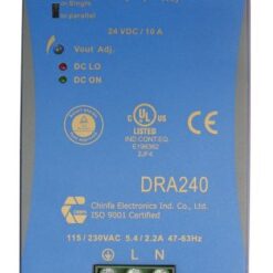 Chinfa DRA240 Switch Mode DIN Rail Power Supply, 90 → 264V ac ac Input, 24V dc dc Output, 10A Output, 240W