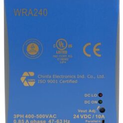 Chinfa WRA 240 DIN Rail Power Supply, 400V ac ac Input, 24V dc dc Output, 10A Output, 240W