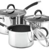 Circulon Momentum 3 Piece Stainless Steel Saucepan Set