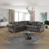 (Corner Sofa, Gray) Ashwin 3+2 Seater and Corner Luxuries Sofa