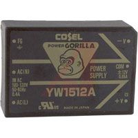 Cosel Power Supply; 15.6 W; 12 V; 24; 0.65; 78% (Typ.) @ 100 VAC; -10 to degC