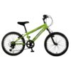 Falcon Samurai 20" Kids Boys Mountain Bike Outdoor 6 Speed Green/Black