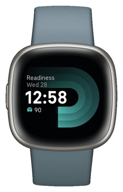 Fitbit Versa 4 Smart Watch - Waterfall Blue/Platinum