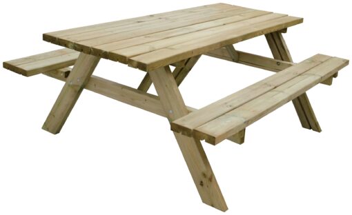 Forest Garden 8 Seater Wooden Rectangular Picnic Table