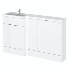 Fusion Fitted Furniture - Gloss White 6 Piece Bathroom Furniture Set