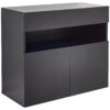 GFW Galicia 3 Door Wall Mounted LED Sideboard - Black