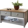 GFW Lancaster 2 Drawer Coffee Table - Grey