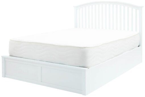 GFW Madrid Ottoman Kingsize Wooden Bed Frame - White