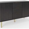 GFW Nervata 2 Door 3 Drawer Sideboard - Black