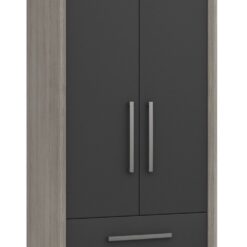 Grasmere 2 Door 2 Drawer Wardrobe - Dark Grey