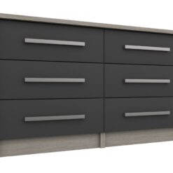 Grasmere 3 + 3 Drawer Chest - Dark Grey