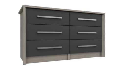 Grasmere 3 + 3 Drawer Chest - Dark Grey