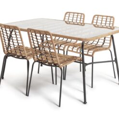 Habitat 4 Seater Bamboo Patio Set