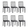 Habitat 6 Nel Solid Wood Spindle Chairs - Black