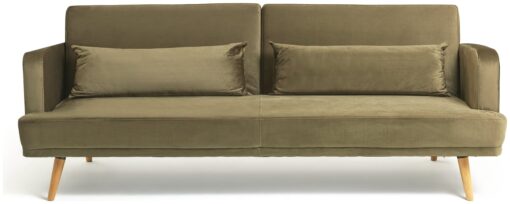 Habitat Andy Velvet 3 Seater Clic Clac Sofa Bed - Sage