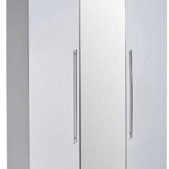 Habitat Atlas 3 Door Mirrored Gloss Wardrobe - White