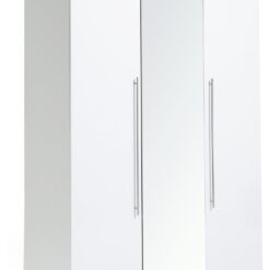 Habitat Atlas 3 Door Mirrored Tall Wardrobe - White