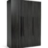 Habitat Atlas 3 Door Wardrobe - Black & Brown