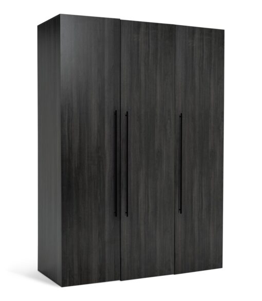 Habitat Atlas 3 Door Wardrobe - Black & Brown