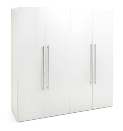 Habitat Atlas 4 Door Wardrobe - White Gloss