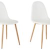 Habitat Beni Pair of Leather Effect Dining Chairs - White