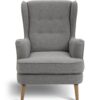 Habitat Callie Self Assembly Fabric Wingback Chair - Grey